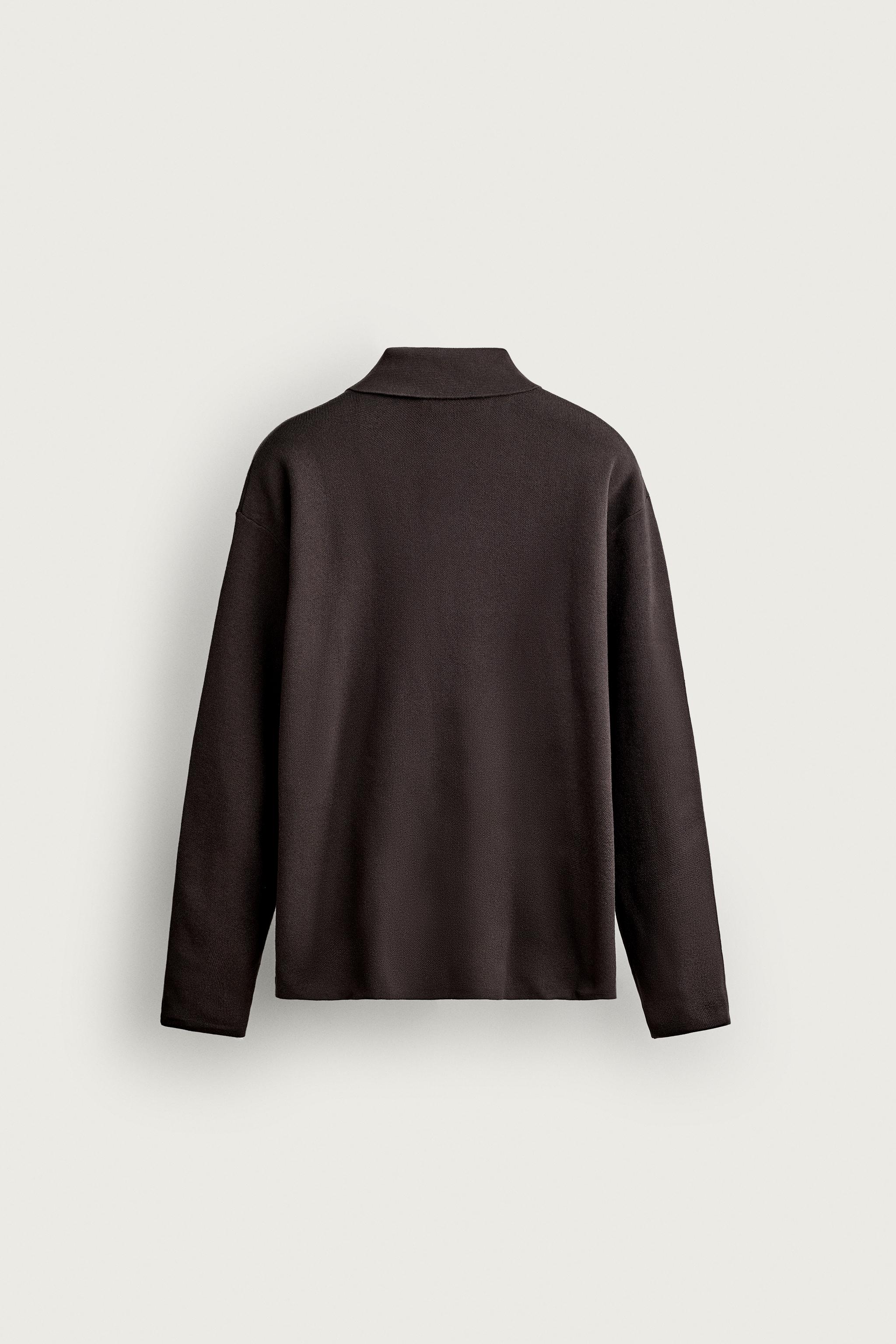 SOFT KNIT POLO — Brown