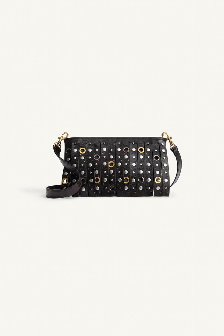 Bolso bandolera piel tachas limited edition