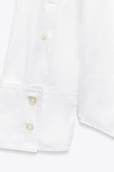 BASIC POPLIN SHIRT - White by Zara - Image 6