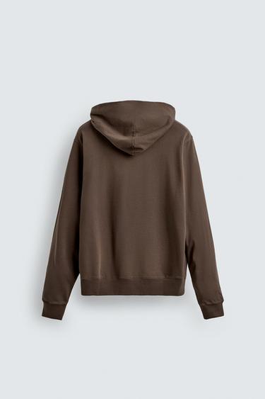 WASHED HOODIE - Brown by Zara - Image 6