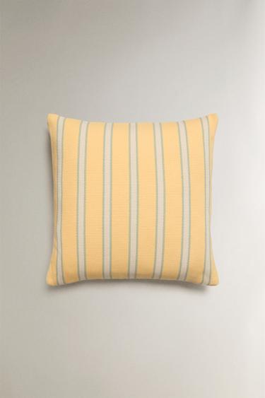 STRIPED CUSHION COVER - Light yellow by Zara - Image 2