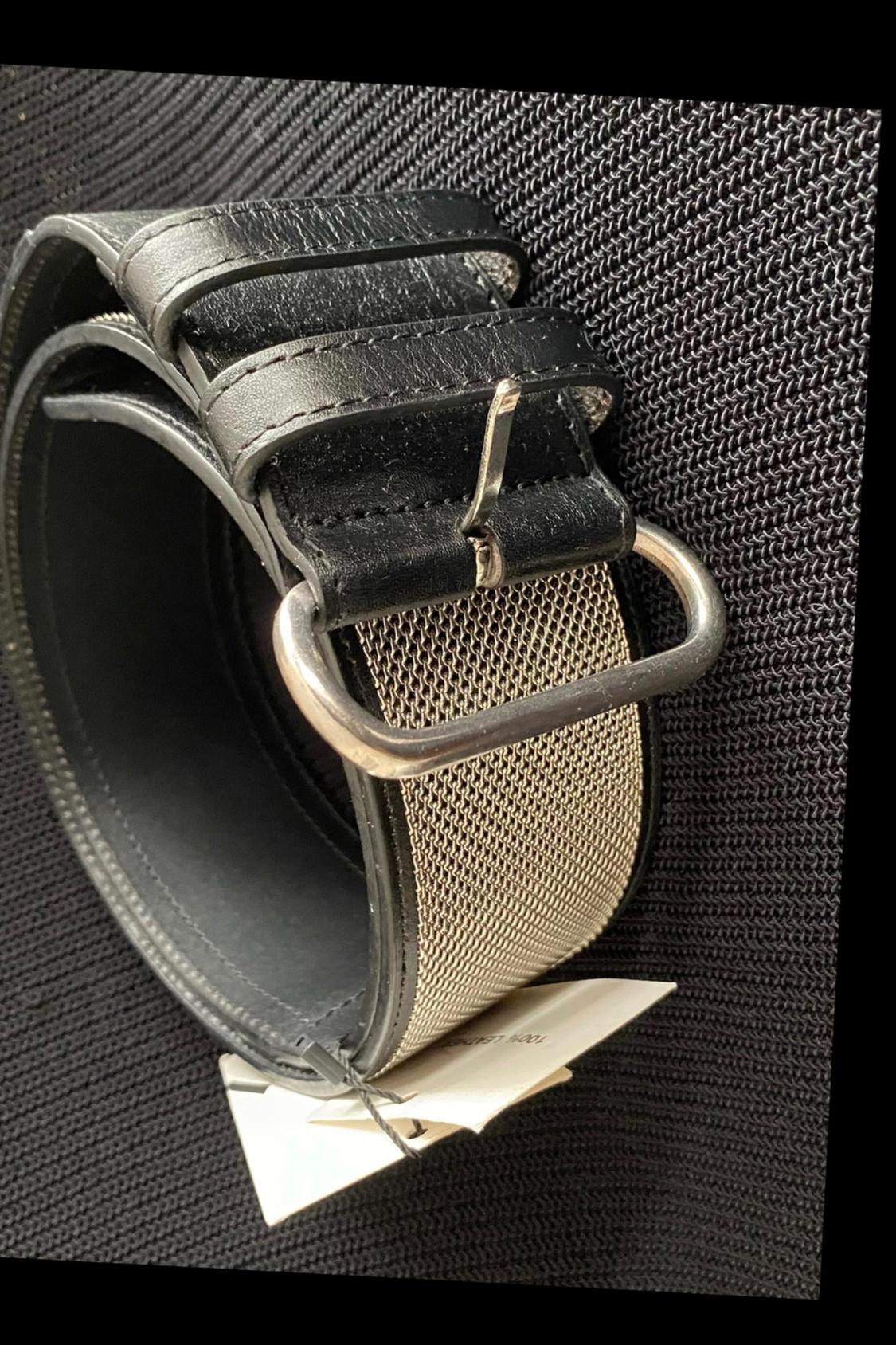 LEATHER METAL MESH BELT - Image 3