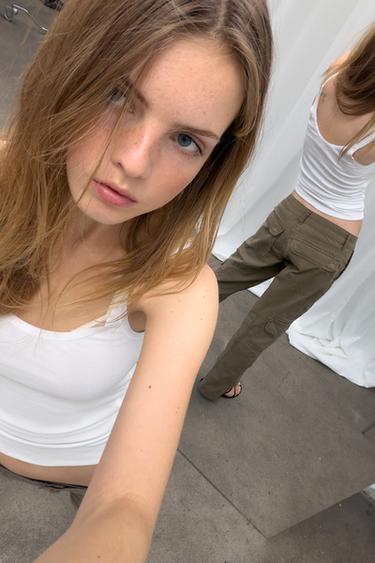 PANTALON CARGO MULTIPOCHES - Vert de Zara - Image 5