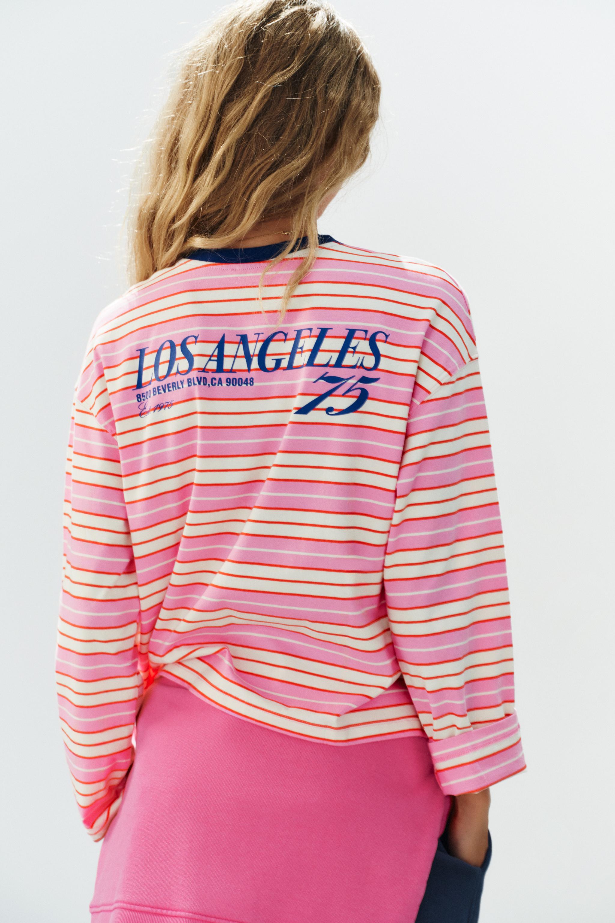 STRIPED TEXT T-SHIRT