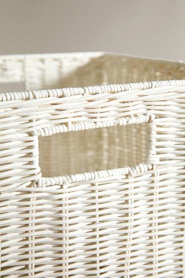 CORBEILLE PANIER ROTIN - Blanc cassé de Zara - Image 3