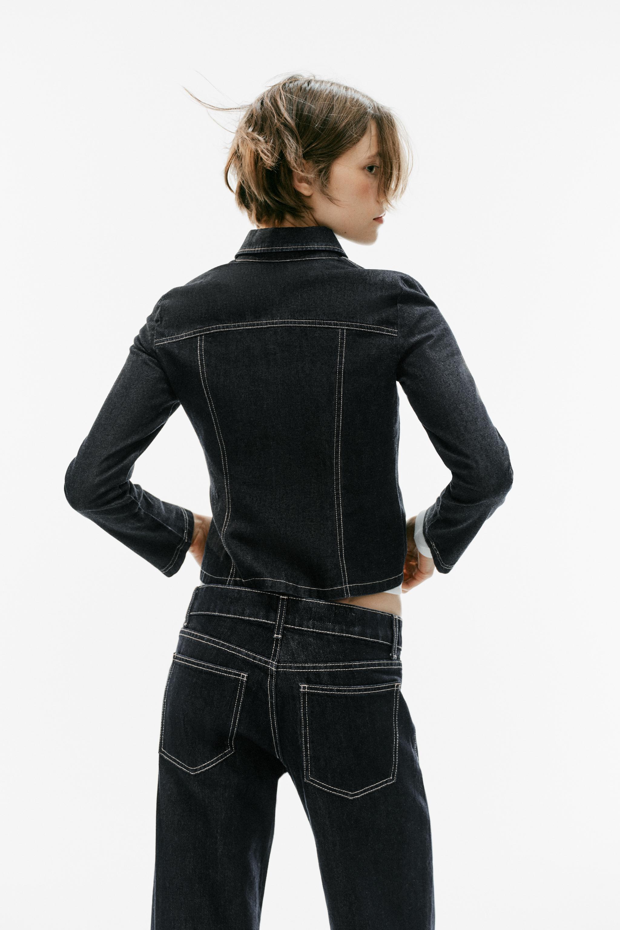 Женские рубашки Zara ZIP DENIM SHIRT — фото 5