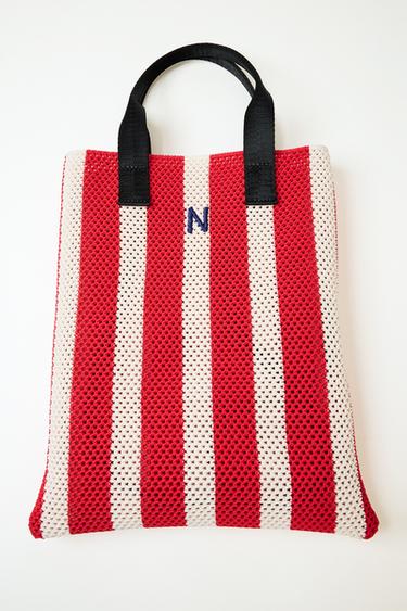 CUT-OUT EFFECT MINI TOTE BAG - Red by Zara