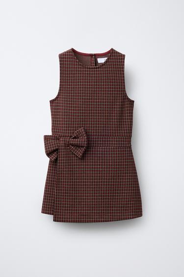 MONO CORTO CUADROS LAZO - Rojo de Zara - Imagen 0