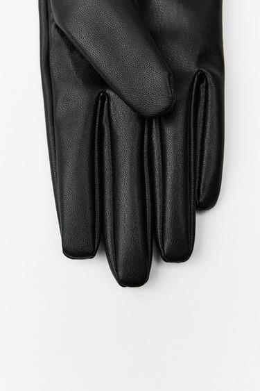 GANTS COURTS EN MATIÈRES VARIÉES - Noir de Zara - Image 3