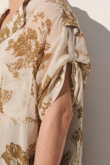 FLUID FLORAL PRINT SHIRT - Printed by Zara - Image 3