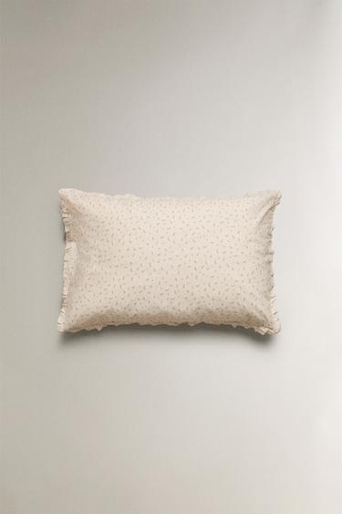CHILDREN'S FLORAL PRINT RUFFLED PILLOWCASE - Light pink by Zara - Image 3