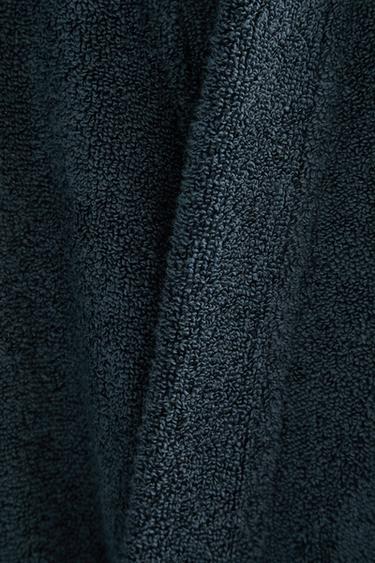 PEIGNOIR EXTRA DOUX FESTONNÉ (380 G/M²) - Bleu encre de Zara - Image 4