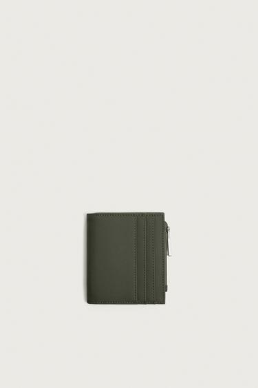 RUBBERISED COIN WALLET - Khaki Green by Zara - Image 0