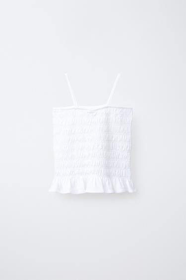 ELASTIC TRIM T-SHIRT - White by Zara - Image 1