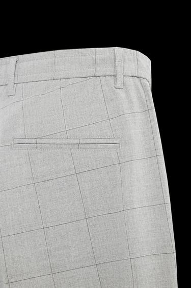 Zara SLIM FIT STRETCH PANTS - Gray marl