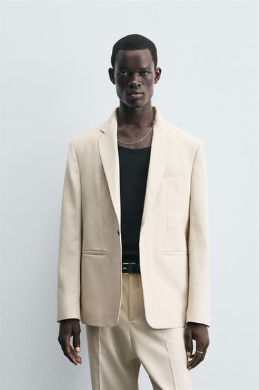 BLAZER TRAJE CON LANA - Crudo de Zara