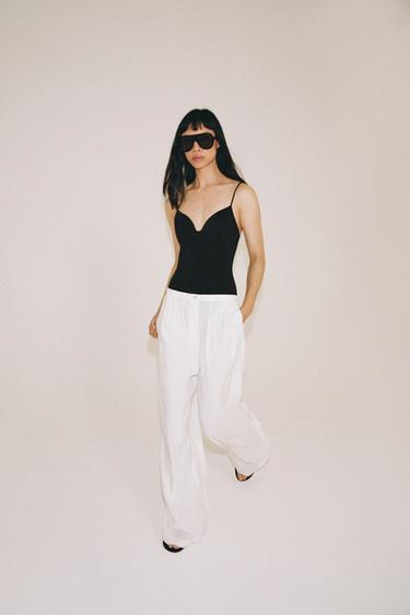 SWEETHEART NECKLINE BODYSUIT - Black by Zara - Image 0
