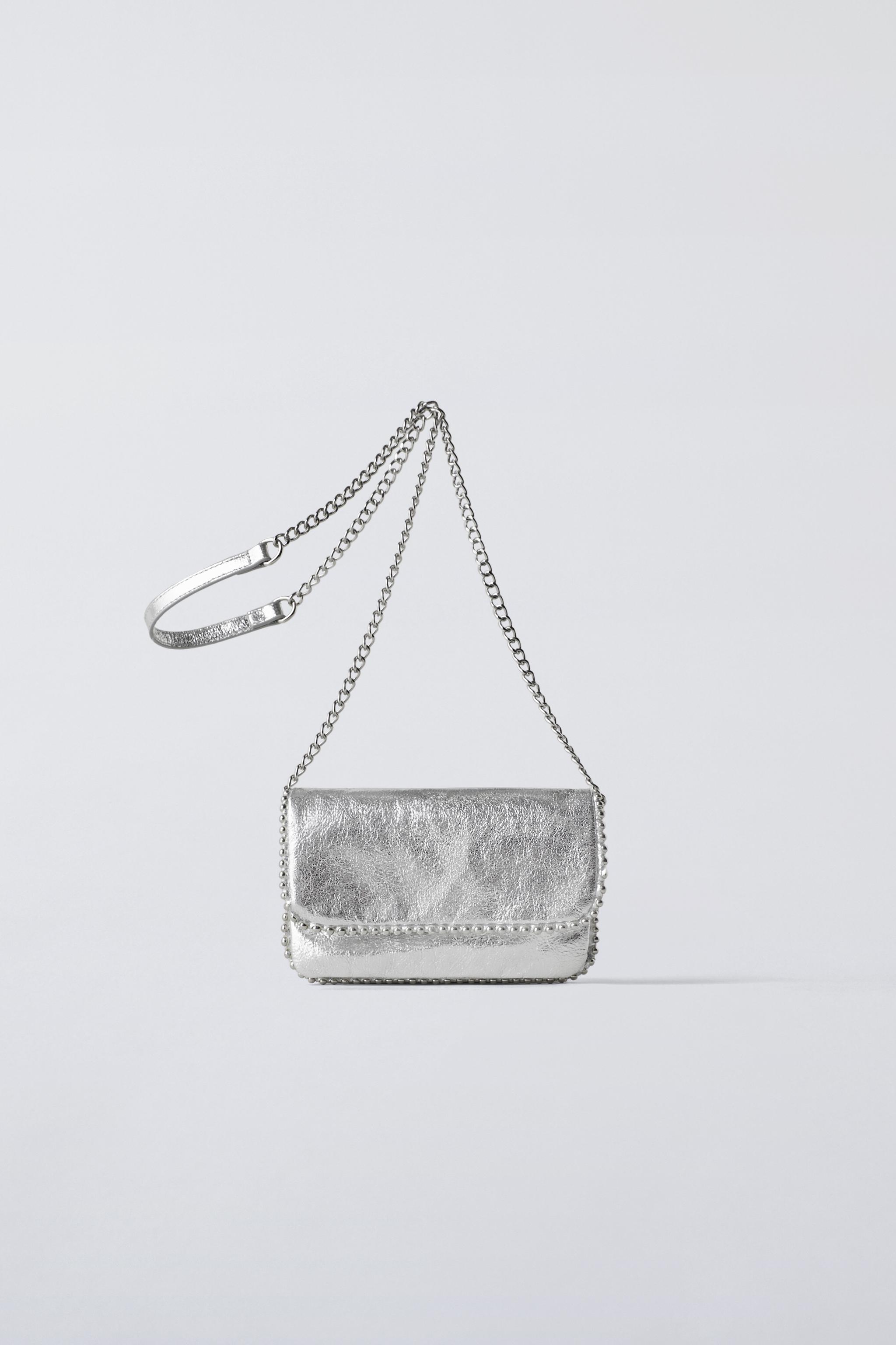 METALLIC CROSSBODY BAG Silver ZARA United States