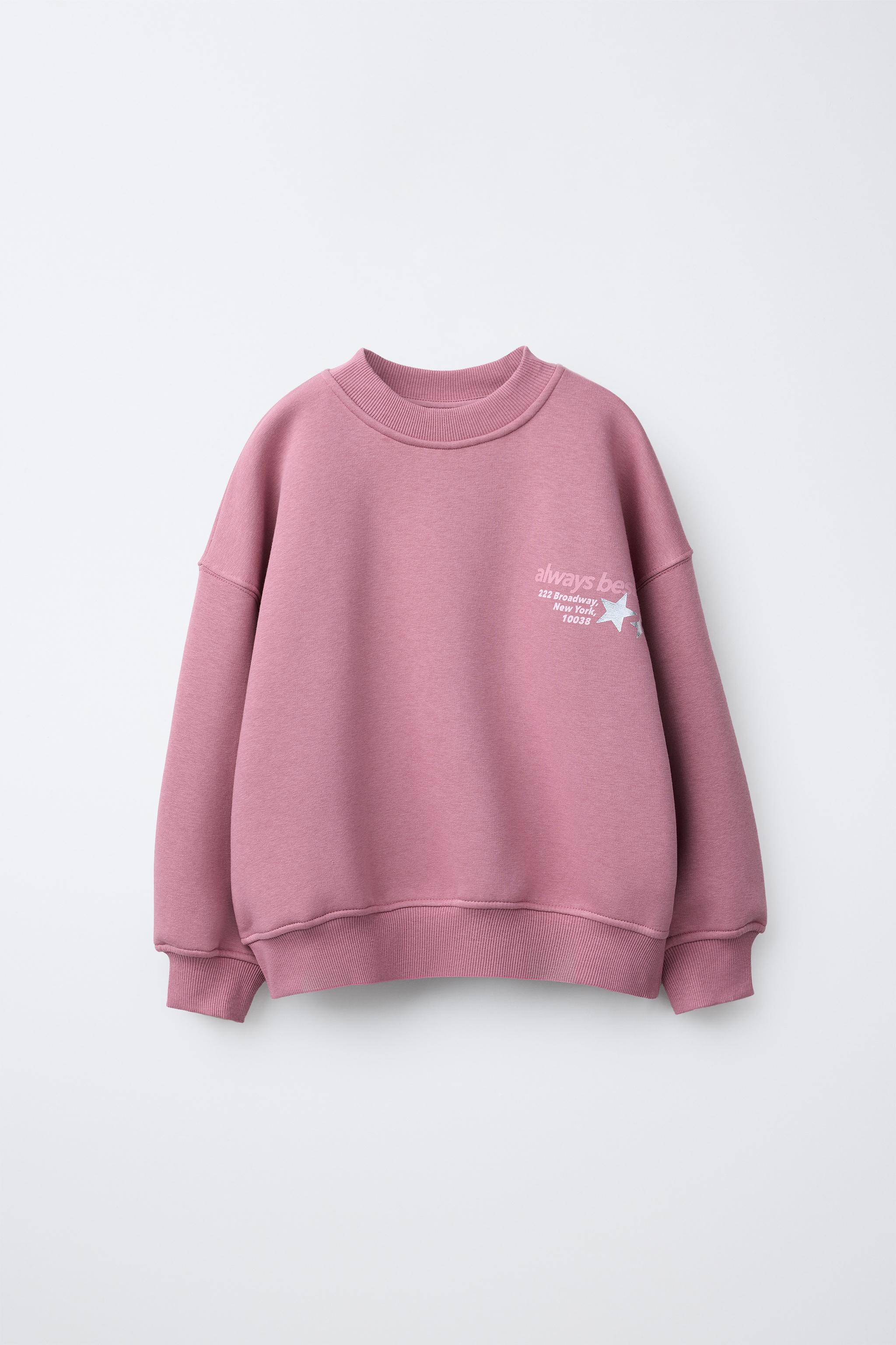 SHINY STARS SWEATSHIRT - Pink | ZARA Georgia