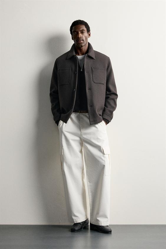 CONTRAST PADDED OVERSHIRT - Brown by Zara - Image 0
