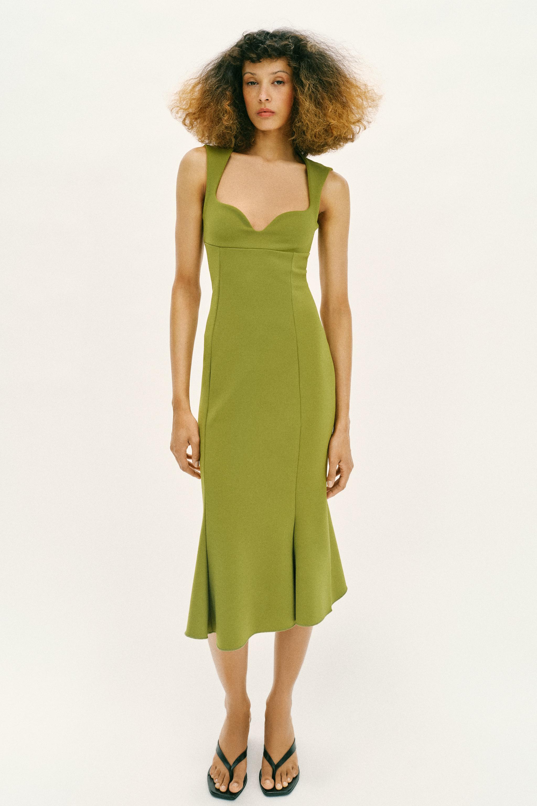 women's green fall dress ZAPAKA Women Simple Green Bridesmaid Dress A Line Long V Neck Satin Formal  Evening Dress