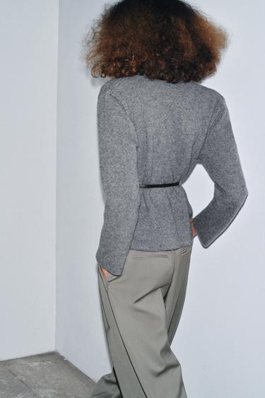 PANTALON BOUFFANT EN LAINE ZW COLLECTION ÉDITION LIMITÉE - Gris de Zara - Image 2