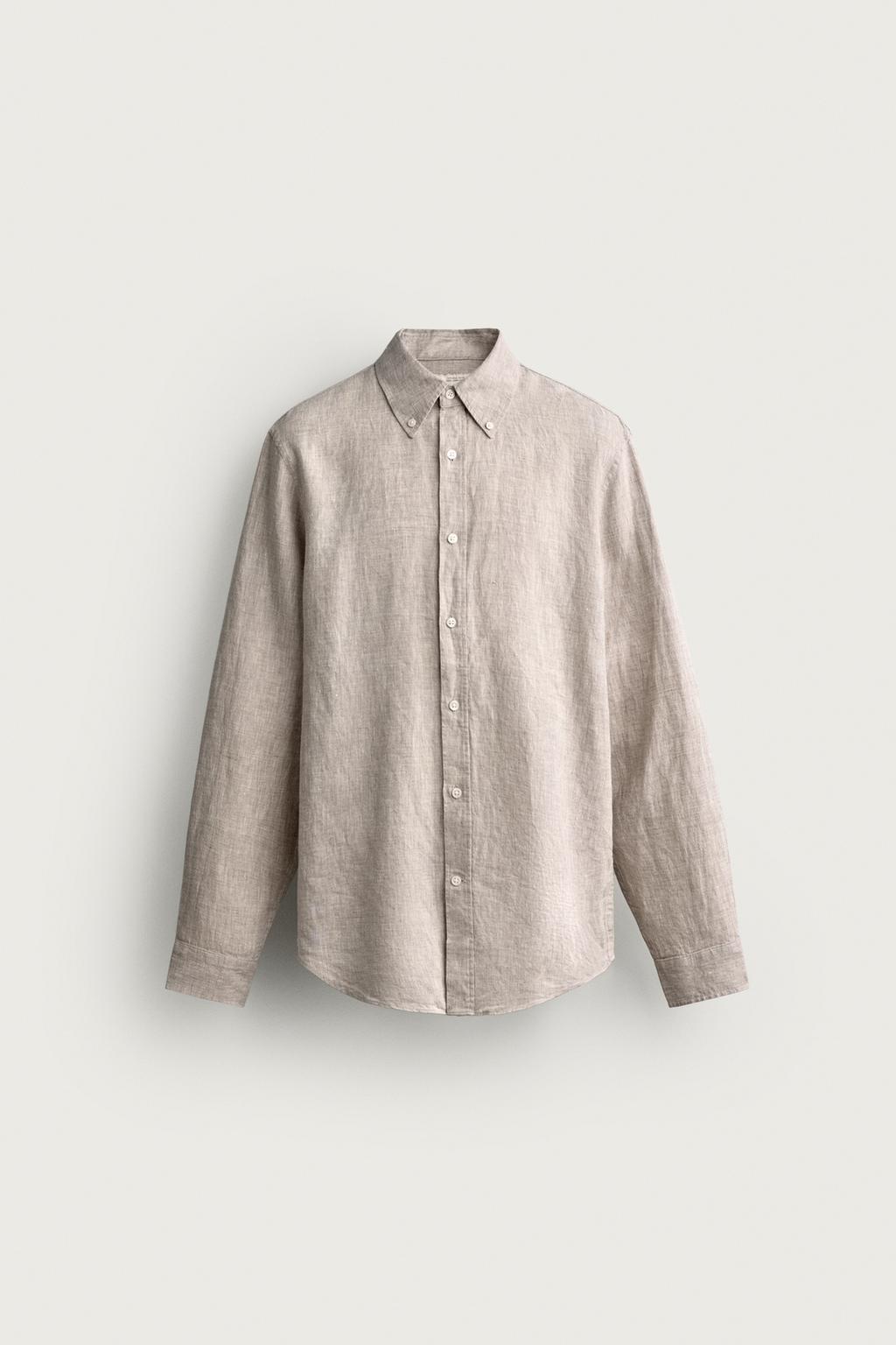 100% LINEN REGULAR FIT SHIRT