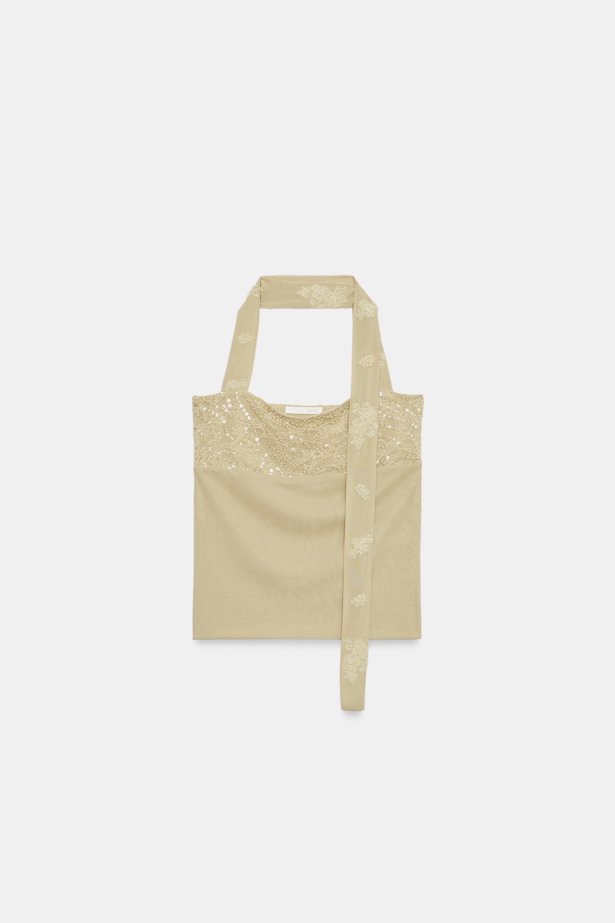 TOP HALTER BRODÉ