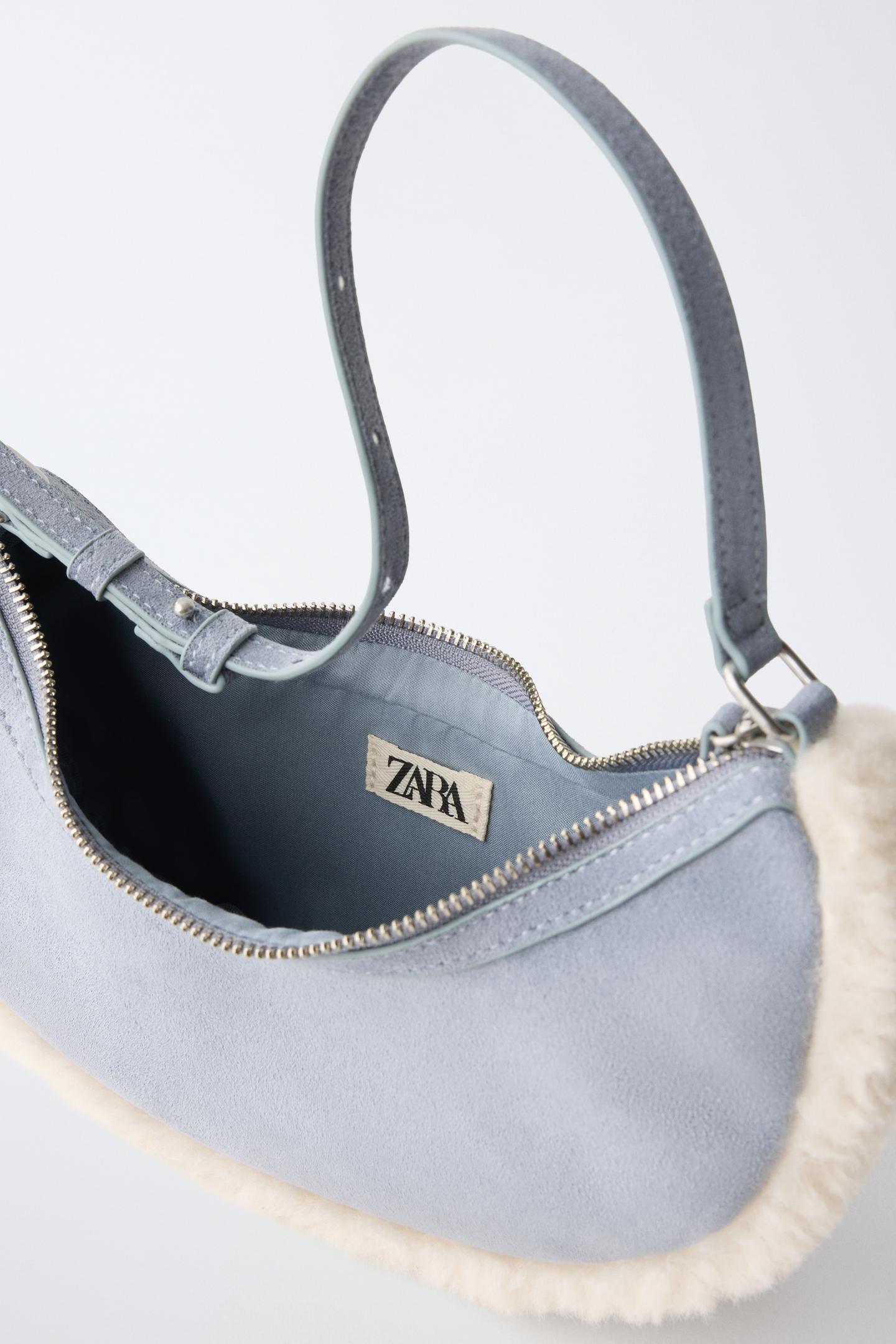Детская сумка Zara Shearling Shoulder, цвет: Синий — фото 4