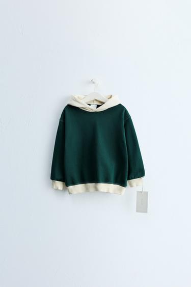 ZARA TIMELESS - COLOUR BLOCK HOODIE - Ecru by Zara