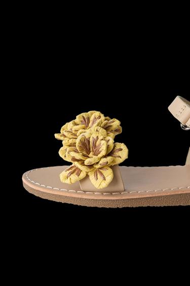 FLORAL SANDALS - Sand Brown by Zara