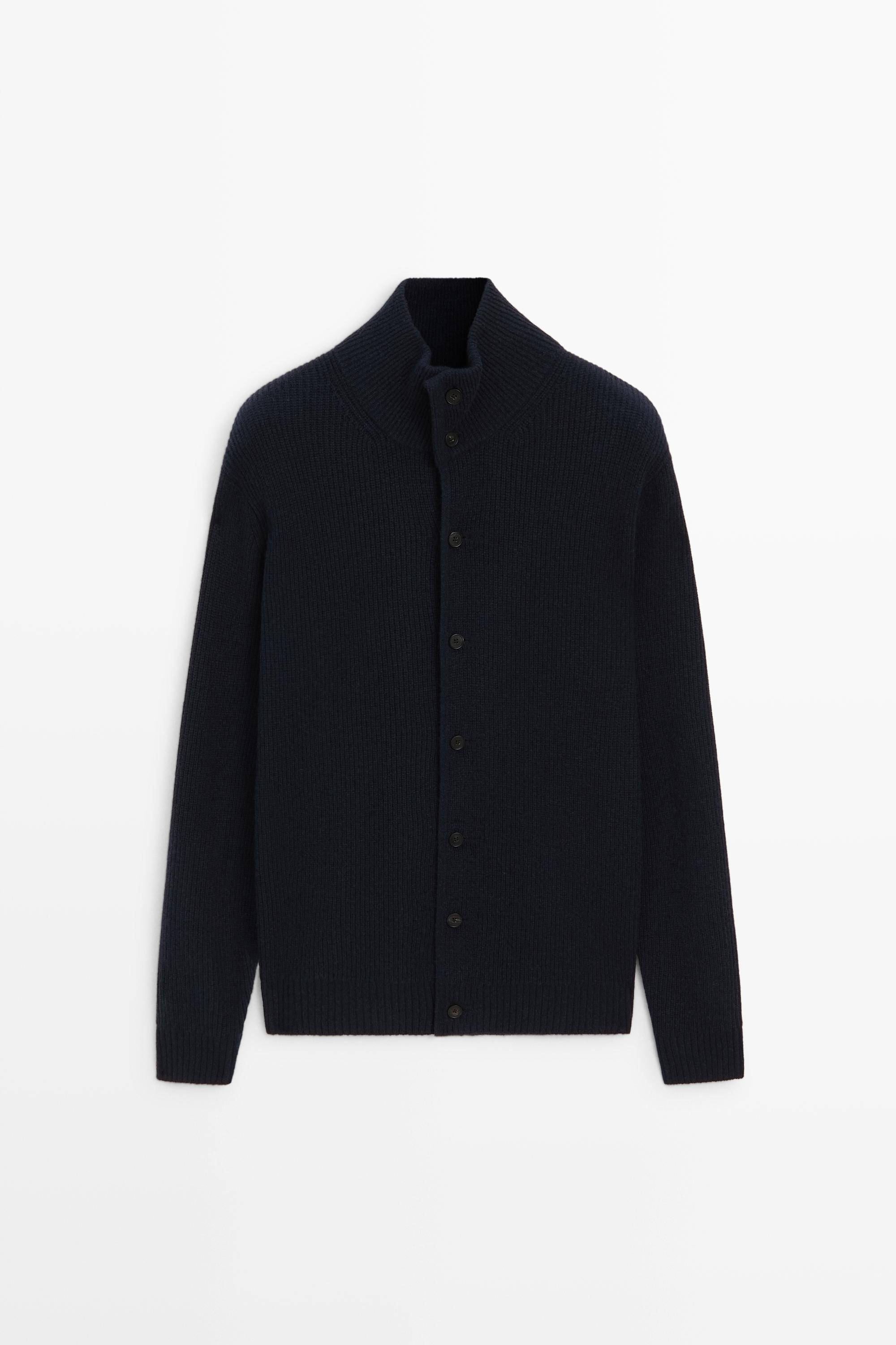 Cardigan en maille à boutons laine mélangée