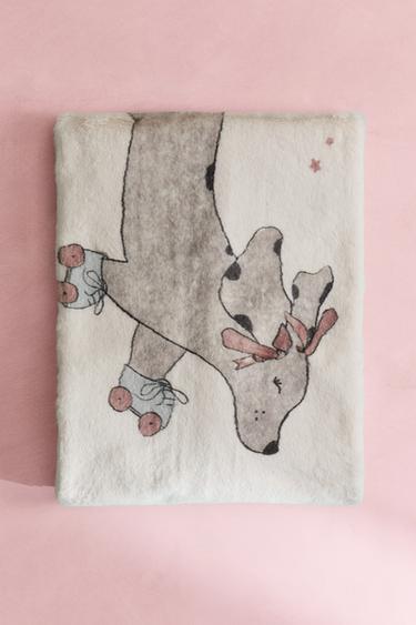CHILDREN'S SKATER DOG SOFT BLANKET - Pastel pink by Zara - Image 0