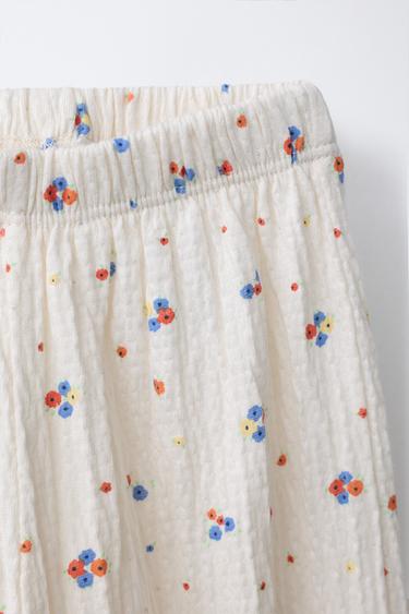 FLORAL TEXTURED JOGGERS - White by Zara - Image 2