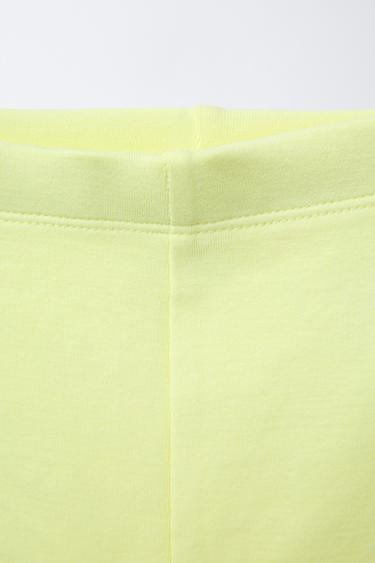 TWO-PACK OF PLAIN AND PRINTED CYCLING LEGGINGS - Yellow by Zara - Image 3