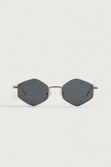 LUNETTES DE SOLEIL MONTURE GÉOMÉTRIQUE - Argent de Zara