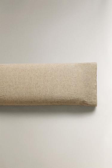 LINEN PILLOWCASE - Ochre by Zara - Image 4