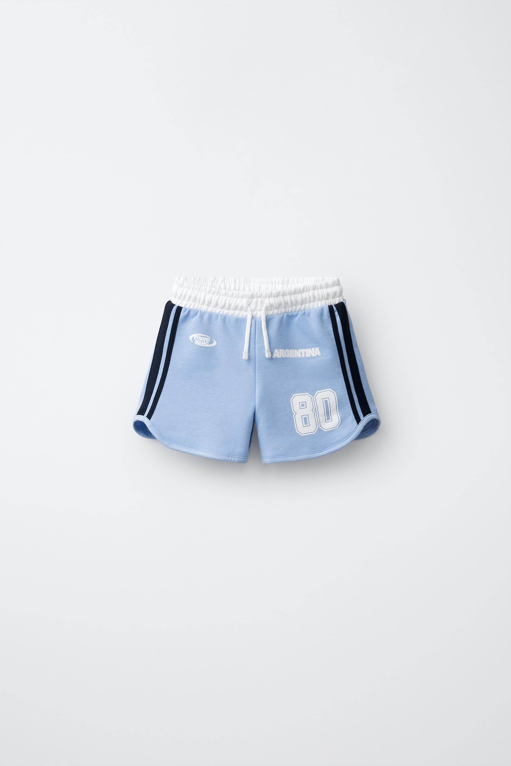 ARGENTINA PRINT SHORTS — Blue