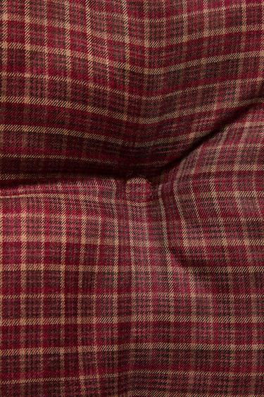 CHECK CHRISTMAS PET FLOOR CUSHION - Burgundy by Zara - Image 3
