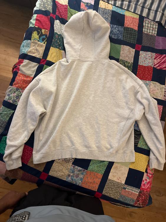 TEXT PRINT HOODED SWEATSHIRT - Image 2