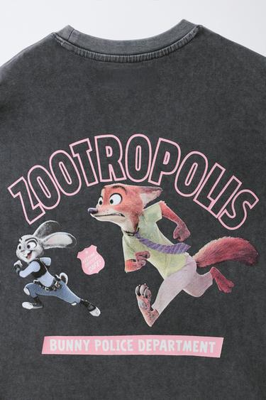 T-SHIRT EFFET DÉLAVÉ ZOOTOPIE © DISNEY - Gris anthracite de Zara - Image 5