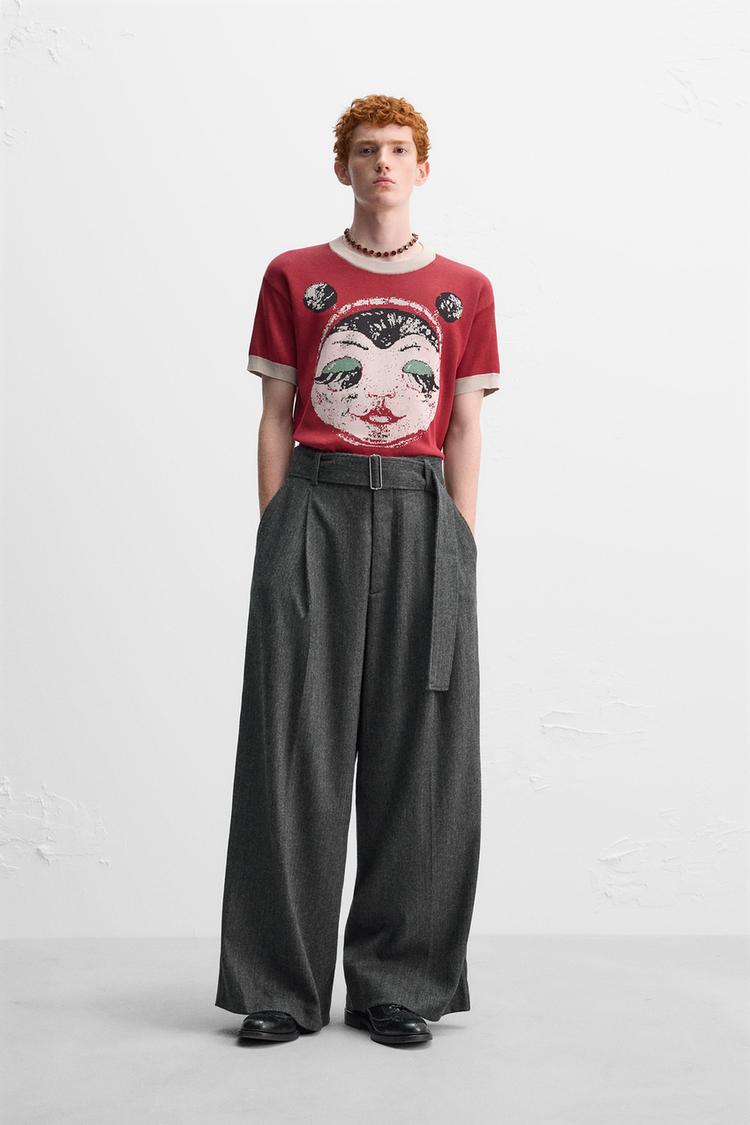 ハリー・ランバート X ベルト付きパンツ - グレー | ZARA Japan / 日本