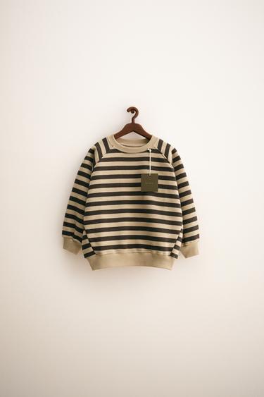 ZARA TIMELESS - STRIPED SWEATSHIRT - Brown by Zara