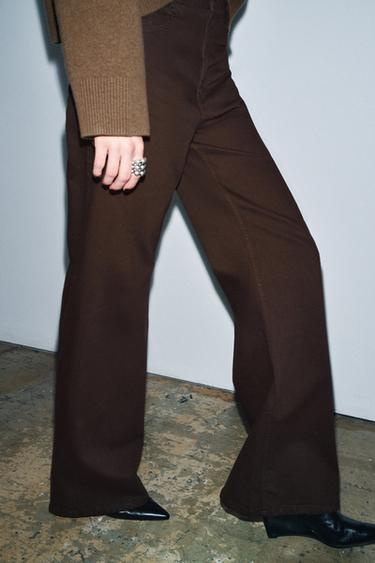 JEAN ZW COLLECTION WIDE LEG TAILLE HAUTE - Marron de Zara - Image 2