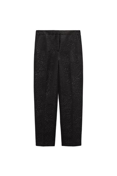 CROPPED BROCADE TROUSERS