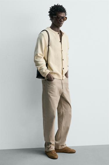 LEATHER TRAINERS - Brown by Zara - Image 1