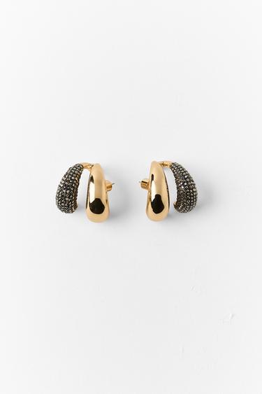 Zara SPARKLY EAR CUFF EARRINGS - Golden