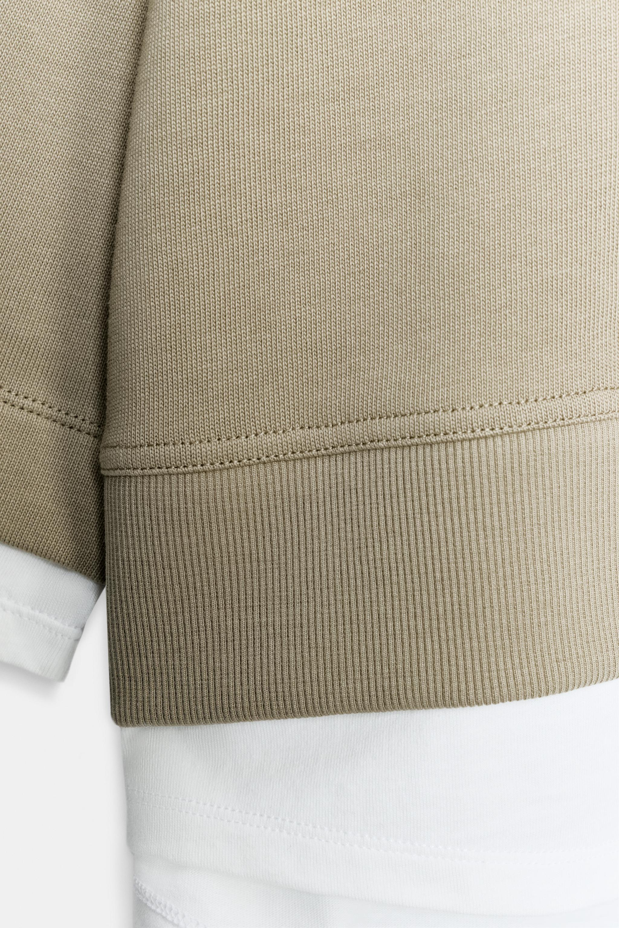 Zara KONTRAST DETAYLI UZUN KOLLU SWEATSHIRT görsel 7