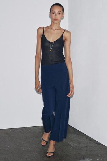 بنطلون كولوت ZW COLLECTION - بحري الخاص بـ Zara