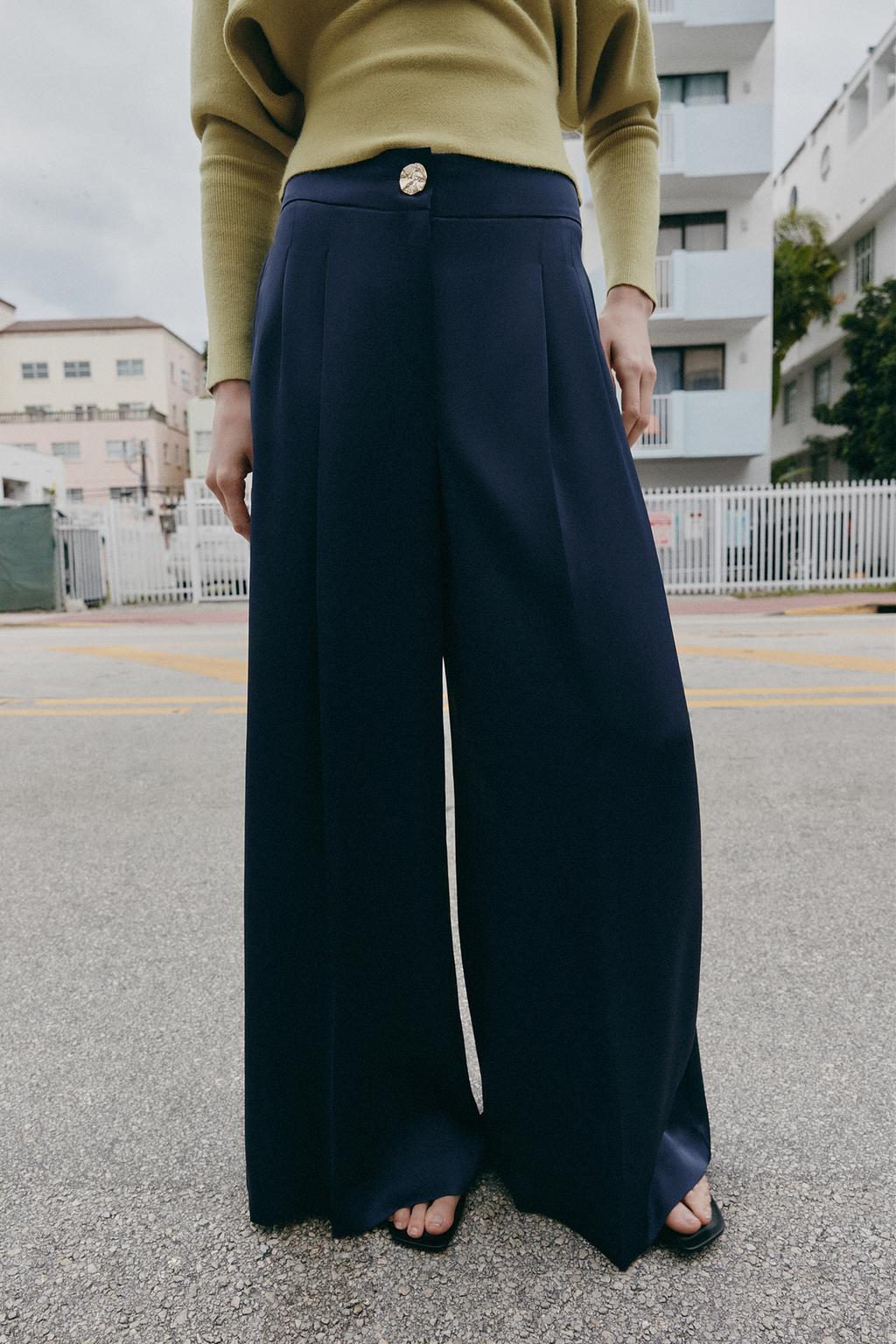 FLOWY SATIN EFFECT PANTS - image 2